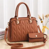 Ensemble 2PCS De Sacs A Main En Cuir PU De Haute Qualité, Compact, Design Et Résistant Pour Femme