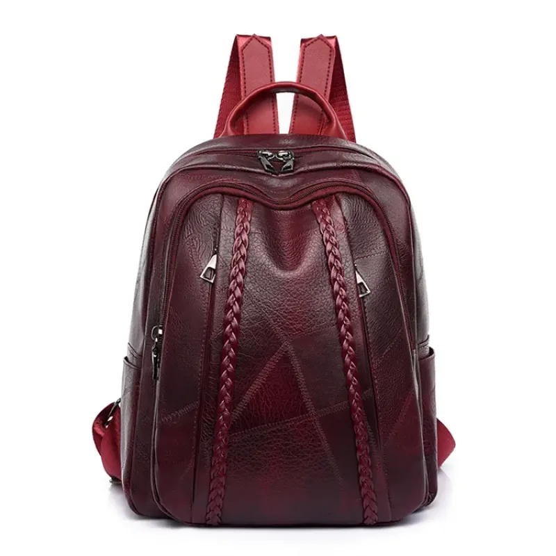 Sac A Dos En Cuir De Haute Qualité Compact, Résistant Et Design Pour Femme A La Mode